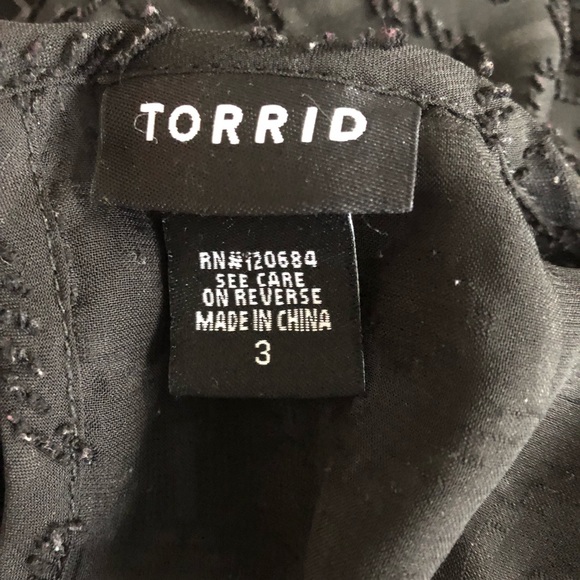 Torrid Semi Sheer Short Sleeve Blouse - Picture 5 of 7